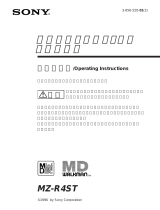 Sony MZ-R4ST User manual