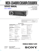 Sony MDX-C6500RX User manual