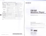 Sony MDX-C8900 User manual