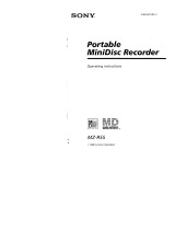 Sony MZ-R55 User manual