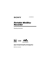 Sony MZ-R700DPC User manual