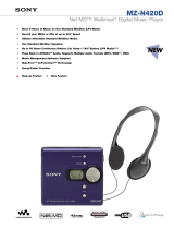 Sony MZ-N420D User manual