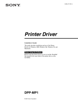 Sony Printer Accessories DPP-MP1 User manual