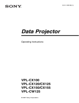 Sony Projector VPL-CX120/CX125 User manual