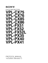 Sony Projector VPL-CX76 User manual