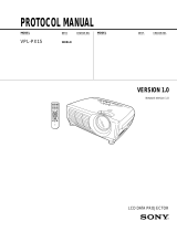 Sony Projector VPL-PX15 User manual