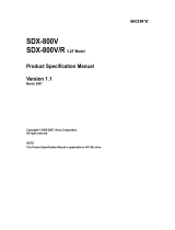 Sony SDX-800V User manual