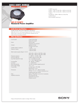 Sony XM-D1000P5 User manual