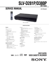 Sony VCR SLV-D380P User manual