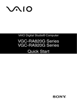 Sony VGC-RA820G User manual