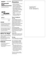 Sony SRF-87 User manual