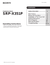 Sony SRP-X351P User manual