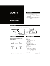 Sony SS-SR120 User manual
