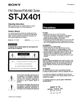 Sony ST-JX401 User manual