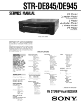 Sony STR-DE845 User manual