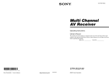 Sony STR-DG2100 - Multi Channel A/v Receiver User manual
