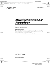 Sony STRDG800 User manual