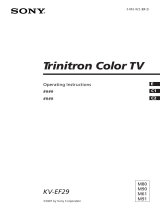 Sony KV-EF29M80 User manual