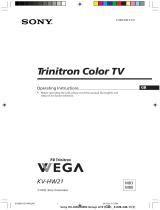 Sony Trinitron KV-HW21 User manual