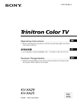 Sony Trinitron KV-XA25 User manual