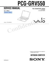 Sony VAIO PCGGRV550 User manual