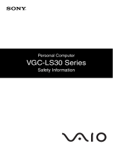 Sony VGC-LS30E Safety guide