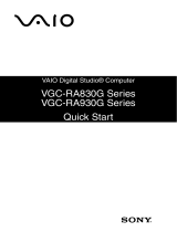 Sony VGC-RA830G User manual