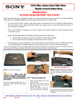 Sony VGN-SR129E/B Installation guide
