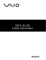 Sony VGP-XL1B2 Safety guide