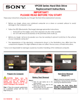 Sony VPCEE21FX/BI Installation guide