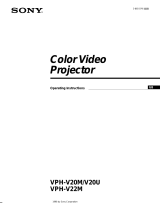 Sony VPH-V20U User manual
