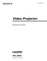 Sony VPL-BW5 User manual