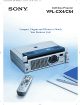 Sony VPL-CX4/CS4 User manual