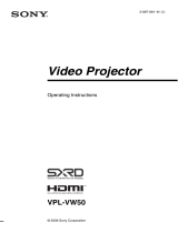 Sony VPL-VW50 User manual