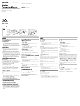 Sony Walkman WM-FX481 User manual