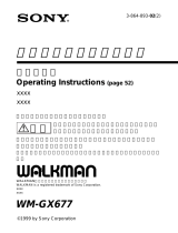 Sony WM-GX677 User manual