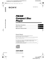 Sony Xplod CDX-M3DI User manual