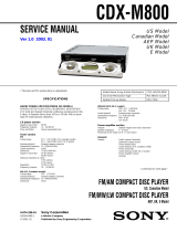 Sony Xplod CDX-M800 User manual