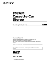 Sony XR-C9100 User manual