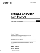 Sony XR-CA305 User manual