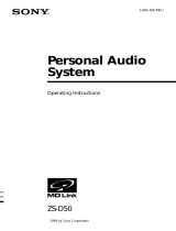 Sony ZS-D50 User manual