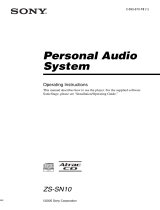 Sony ZS-SN10 User manual