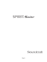 SoundCraft Spirit Monitor User manual