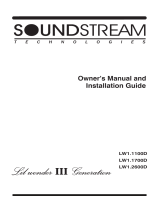 Soundstream Technologies LIL'WONDER LW1.1100D User manual