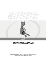 Spirit ZE50 Elliptical Trainer 2004 User manual