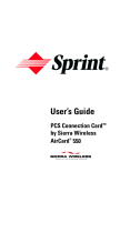 Sprint Nextel AirCard 550 User manual