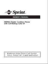 Sprint Nextel 900MHz Digital Cordless Phone with Call Waiting User manual