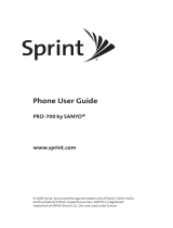 Sprint Nextel SANYO PRO-700 User manual