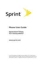 Sanyo SCP-7050 - Sprint User manual