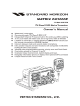 Standard Horizon Matrix GX3000E User manual